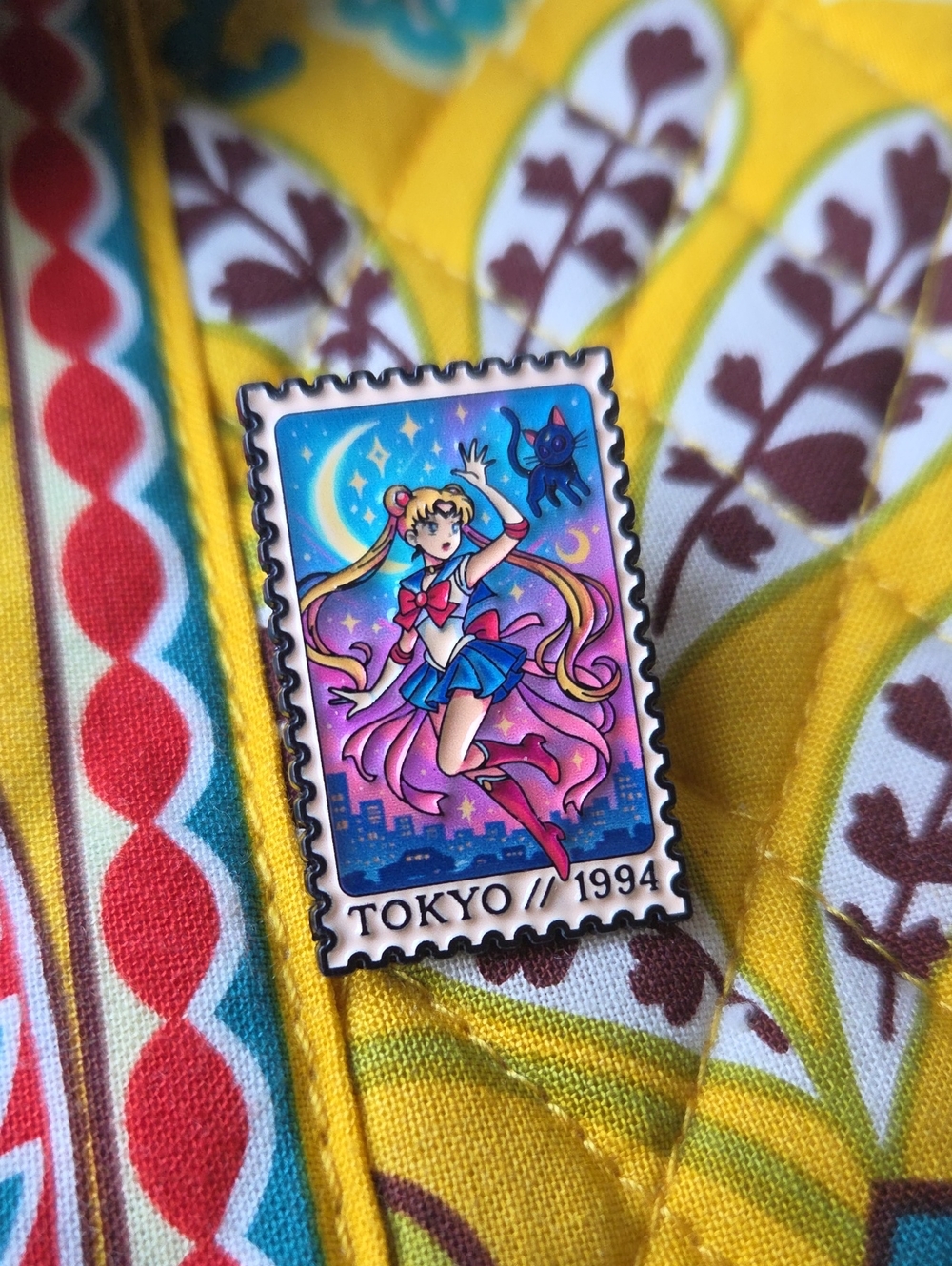 Sailor Moon Tokyo 1994 Enamel Pin - Pink & Blue
